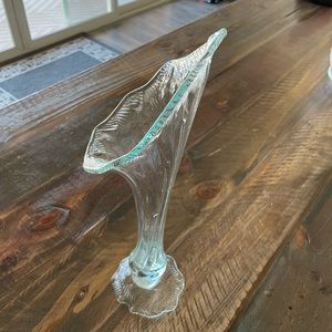 Jack in the pulpit hand blown glass vase.